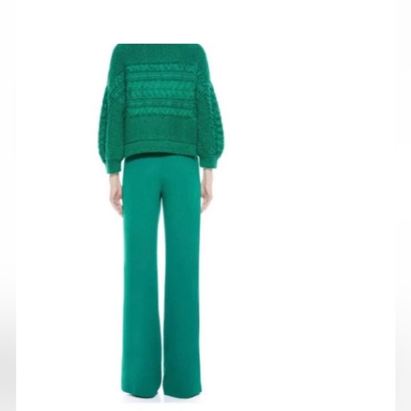 Paige size 2 emerald green 100% silk wide leg dress pants - Picture 3 of 3